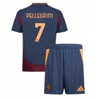 Echipament fotbal AS Roma Lorenzo Pellegrini #7 Tricou Treilea 2024-25 pentru copii maneca scurta (+ Pantaloni scurti)